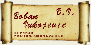 Boban Vukojević vizit kartica